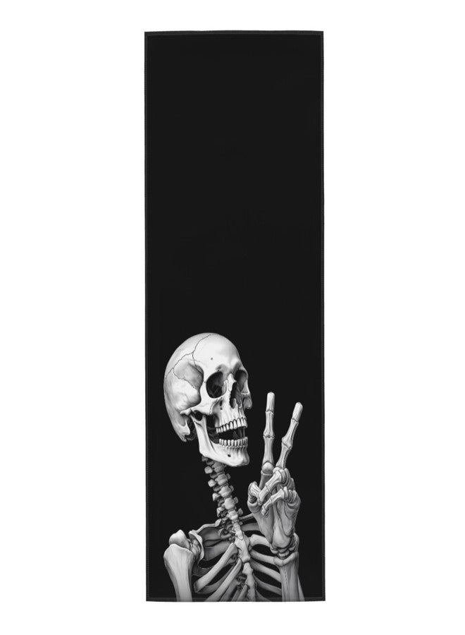 Dewoofly Rock and Roll Skull Skeleton Absorbent Fingertip Towels, Hippie Hand Towel for Hotel All Season 12 x 27.5 inch - Image 1